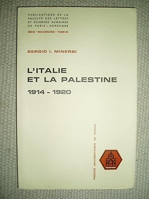 L'Italie et la Palestine, 1914-1920