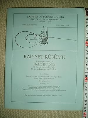 Raiyyet rüsûmu : Essays Presented to Halil Inalcik on his Seventieth Birthday by his Colleagues a...