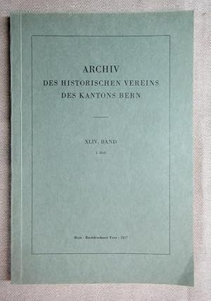 Seller image for Archiv des Historischen Vereins des Kantons Bern, XLIV. Band 1. Heft for sale by Antiquariat Hanfgarten