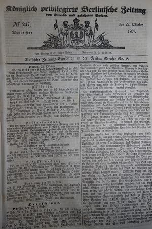 Königlich Privilegirte Berlinische Zeitung von Staats- und gelehrten Sachen. Oktober bis Dezember...