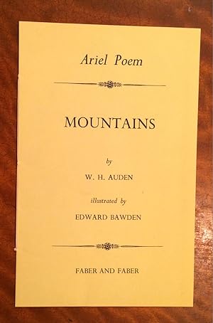 Bild des Verkufers fr Mountains. An Ariel Poem zum Verkauf von Lucky Panther Books