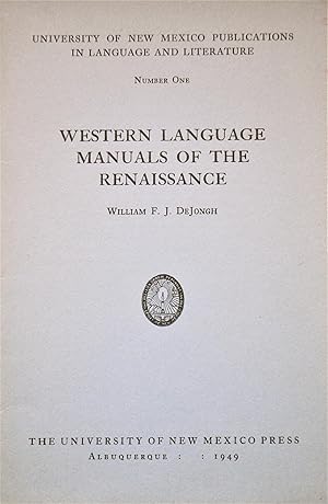 Western Language Manuals of the Renaissance