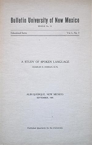 A Study of Spoken Language
