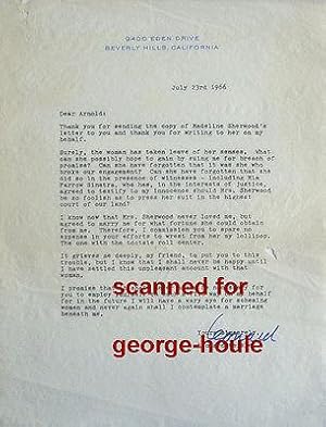 LEONARD GERSHE - LETTER - SIGNED - 1966 - MADELEINE SHERWOOD - AA NOM