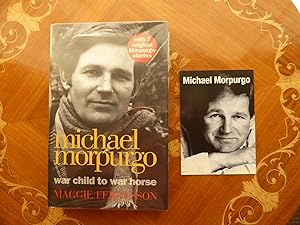 Seller image for Michael Morpurgo: War Child to War Horse MINT DOUBLE SIGNED & PUBLICATION DAY DATED FIRST EDITION with POSTCARD & EXCLUSIVE EXTRA STORIES for sale by Welcombe Books