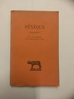 Image du vendeur pour DIALOGUES. De la vie heureuse. De la brievet de la vie (De vita beata. De brevitate vitae). mis en vente par Libreria BACBUC - Studio bibliografico