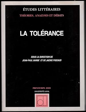 La Tolérance. [5èmes Entretiens de La Garenne-Lemot, 1998]