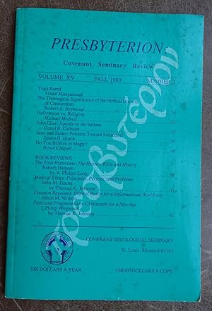 Presbyterion: Covenant Seminary Review - Volume XV No. 2, Fall 1989