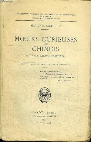 Seller image for MOEURS CURIEUSES DES CHINOIS for sale by Le-Livre