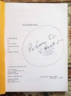 1976 Early Draft SCREENPLAY of GRAHAM GREENE Novel HONORARY CONSUL with Handwritten Notes by AGEN...