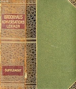 Seller image for BROCKHAUS' KONVERSATIONS-LEXIKON, SIEBZEHNTER BAND, SUPPLEMENT for sale by Le-Livre