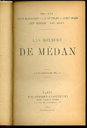 Seller image for LES SOIREES DE MEDAN - BIBLIOTHEQUE CHARPENTIER. for sale by Le-Livre