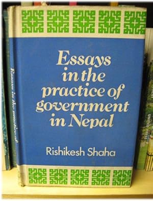 Bild des Verkufers fr Essays in the Practice of Government in Nepal zum Verkauf von PsychoBabel & Skoob Books