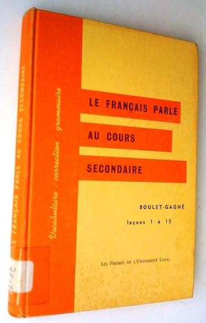 Le Français parlé au secondaire (4 volumes)