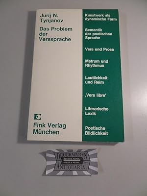 Das Problem der Verssprache. Zur Semantik des poetischen Textes.