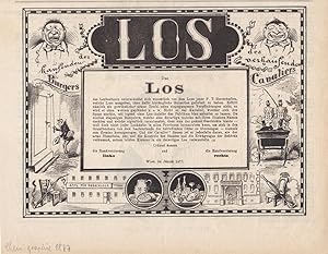 Das Los, Lotto, Glücksspiel, Chemiographie von 1877, Blattgröße: 21 x 26,8 cm, reine Bildgröße: 1...