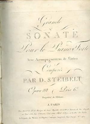 Seller image for GRANDE SONATE POUR LE PIANO FORTE AVEC ACCOMPAGNEMENT DE VIOLON - OPERA 8. for sale by Le-Livre