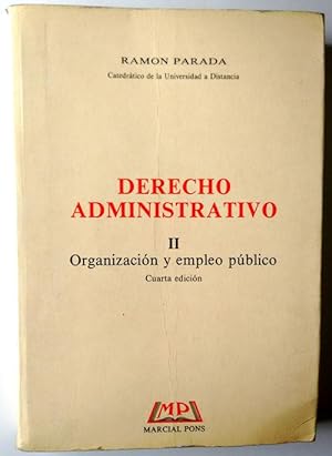 Image du vendeur pour Derecho Administrativo II Organizacin y empleo pblico mis en vente par Librera Salvalibros Express