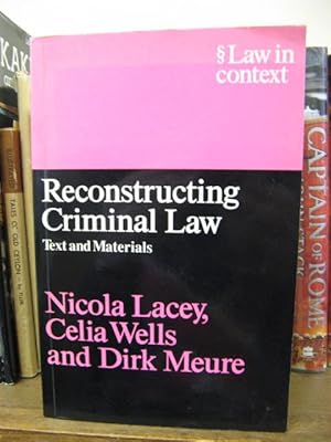 Immagine del venditore per Reconstructing Criminal Law: Text and Materials venduto da PsychoBabel & Skoob Books