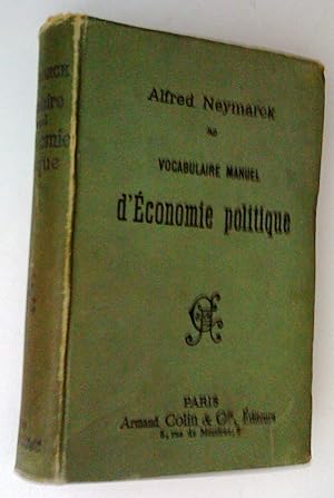 Vocabulaire manuel d'économie politique