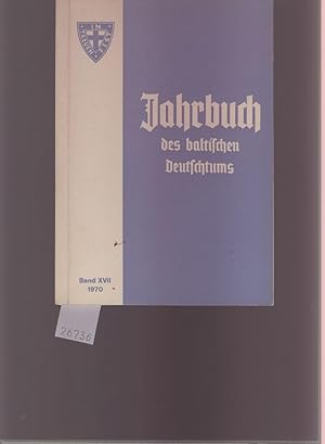 Bild des Verkufers fr Jahrbuch des baltischen Deutschtums 1970 zum Verkauf von Windau Antiquariat