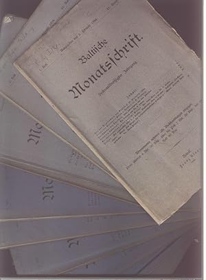 Bild des Verkufers fr Baltische Monatsschrift 41. Band complett in 12 Heften (teils Doppelhefte) zum Verkauf von Windau Antiquariat