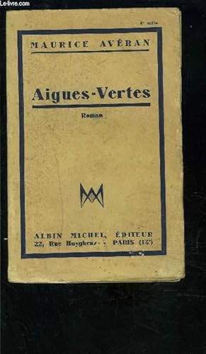 Seller image for AIGUES VERTES for sale by Le-Livre