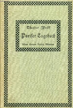 Bild des Verkufers fr PARISER TAGEBUCH zum Verkauf von Le-Livre