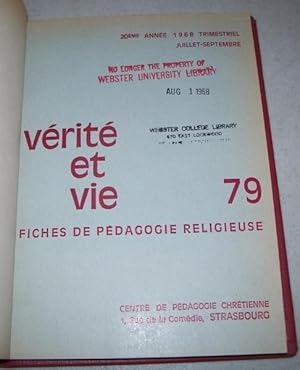 Verite et Vie: Fiches de Pedagogie Religieuse July-September 1968 #79