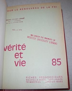 Verite et Vie: Fiches Pedagogiques January-March 1970 #85