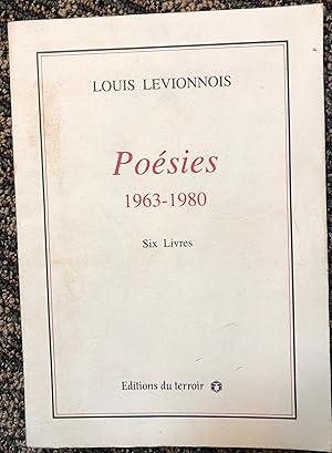 Image du vendeur pour Poesies, 1963-1980: Six livres (French Edition) mis en vente par Burke's Books