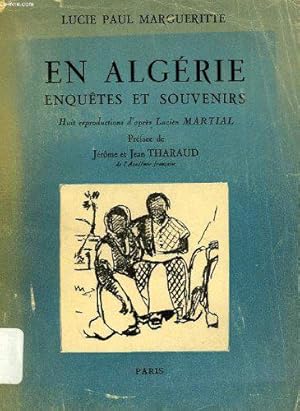 Bild des Verkufers fr En algerie, enquetes et souvenirs zum Verkauf von JLG_livres anciens et modernes