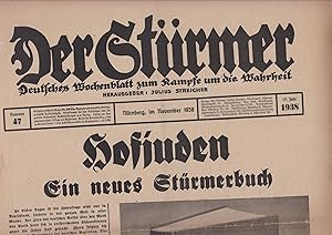 Der Stürmer. Nummer 47. Nurnberg, im November 1938. 17. Jahr 1938 [Anti-Semitica]