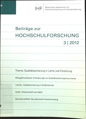 Immagine del venditore per Qualittssicherung in Lehre und Forschung; Beitrge zur Hochschulforschung, Heft 3; venduto da books4less (Versandantiquariat Petra Gros GmbH & Co. KG)