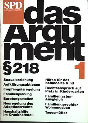 Bild des Verkufers fr 218 Argumente zur Reform; Das Argument 1; zum Verkauf von books4less (Versandantiquariat Petra Gros GmbH & Co. KG)