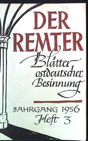 Imagen del vendedor de Sowjetisierung der Landwirtschaft in Ostmitteleuropa. - In : Der Remter Heft 3/1956. Bltter ostdeutscher Besinnung. a la venta por books4less (Versandantiquariat Petra Gros GmbH & Co. KG)