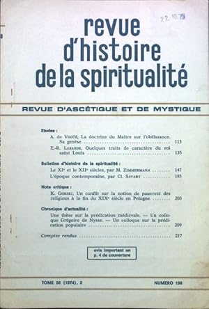 Seller image for Un conflit sur al notion de pauvret des religieux  la fin du XIXe sicle en Pologne; (SIGNIERTES EXEMPLAR); Sonderdruck aus: revue d'histoire de la spiritualit, Tome 50, 2; Numero 198; for sale by books4less (Versandantiquariat Petra Gros GmbH & Co. KG)