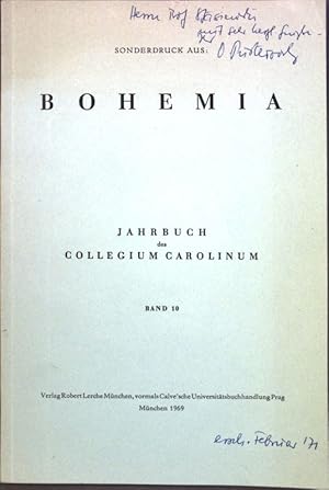 Bild des Verkufers fr Der Februar 1948 in der Tschechoslowakei; (SIGNIERTES EXEMPLAR); Sonderdruck aus: Bohemia, Jahrbuch des Collegium Carolinum, Band 10; zum Verkauf von books4less (Versandantiquariat Petra Gros GmbH & Co. KG)