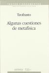 Imagen del vendedor de Algunas cuestiones de metafsica a la venta por AG Library