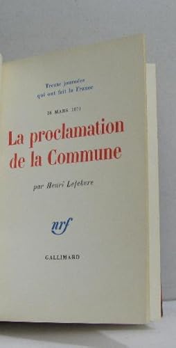 La proclamation de la commune