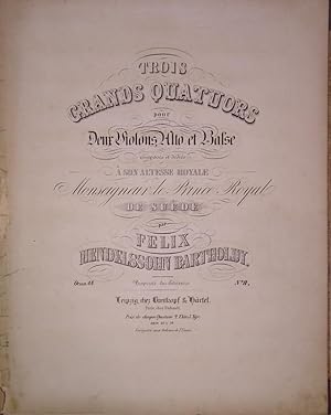 Streichquartette für 2 Violinen, Bratsche und Violoncello. - 5 Werke zusammen in 3 Bänden.