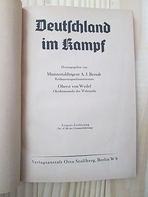 Seller image for Deutschland im Kampf : [1941] August-Lieferung (Nr. 47 / 48 der Gesamtlieferung) for sale by Expatriate Bookshop of Denmark