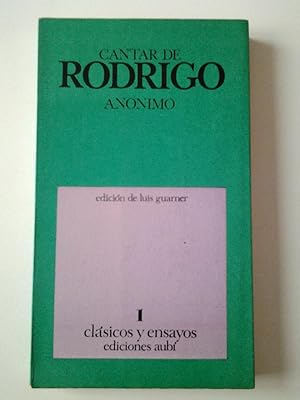 Imagen del vendedor de Cantar de Rodrigo a la venta por MAUTALOS LIBRERA