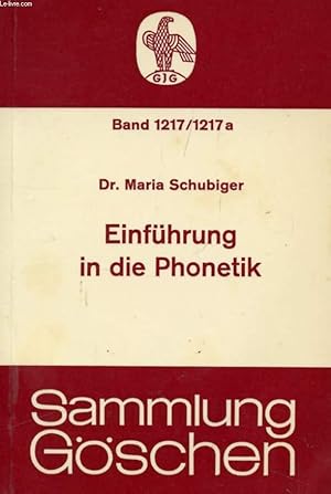 Seller image for EINFHRUNG IN DIE PHONETIK for sale by Le-Livre