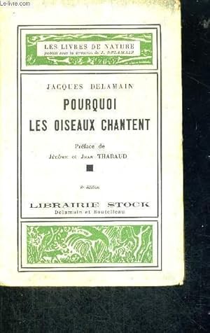 Image du vendeur pour POURQUOI LES OISEAUX CHANTENT mis en vente par Le-Livre
