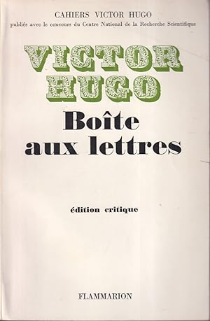 Seller image for Boite Aux Lettres. Edition Critique. for sale by Jonathan Grobe Books