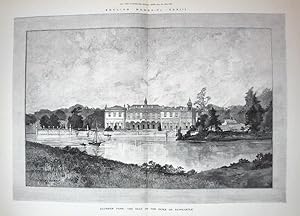 A Large Original Antique Print from The Illustrated London News Illustrating Clumber Park in Nott...