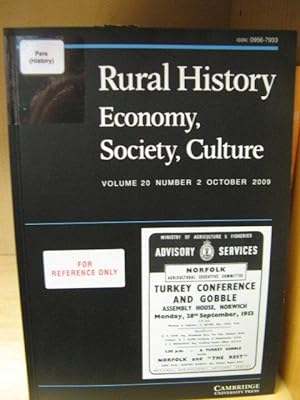 Bild des Verkufers fr Rural History: Economy, Society, Culture: Volume 20, Number 2, October 2009 zum Verkauf von PsychoBabel & Skoob Books