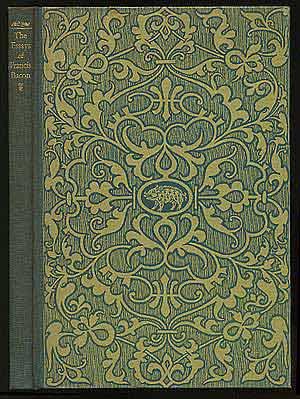 Bild des Verkufers fr The Essays Of Sir Francis Bacon zum Verkauf von Between the Covers-Rare Books, Inc. ABAA