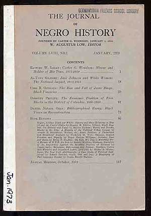 Image du vendeur pour The Journal of Negro History: Volume LVIII, No. 1, January, 1973 mis en vente par Between the Covers-Rare Books, Inc. ABAA